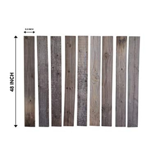 Rustic Weathered Reclaimed Wood Planks for DIY Crafts, Projects an...