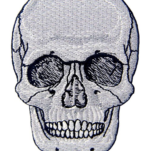Skull Dead Biker Patch Horror Goth Embroidered Applique Iron On Se...