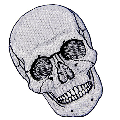 Skull Dead Biker Patch Horror Goth Embroidered Applique Iron On Se...