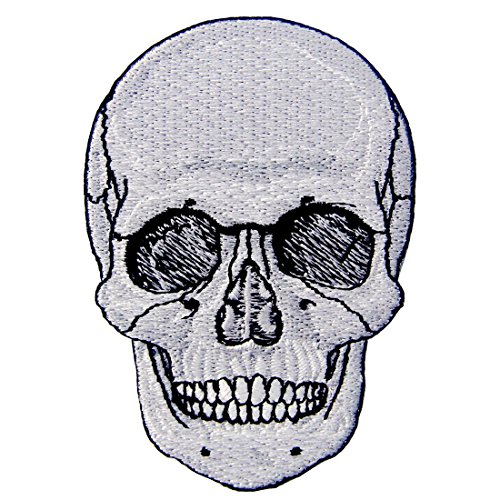 Skull Dead Biker Patch Horror Goth Embroidered Applique Iron On Se...