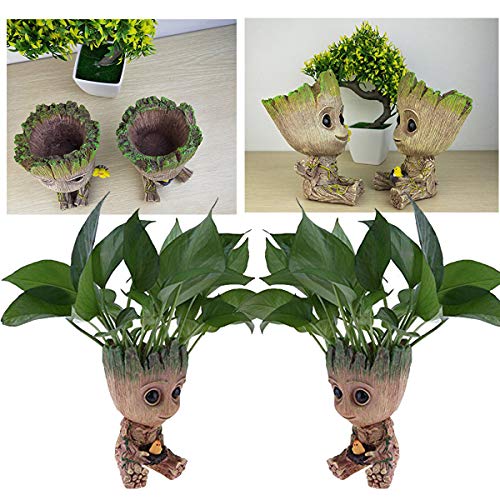 Flowerpot Treeman Baby Groot Succulent Planter Cute Green Plants F...