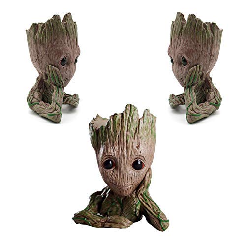 Treeman Baby Groot Flowerpot Flower Pot Planter - Action Figures P...