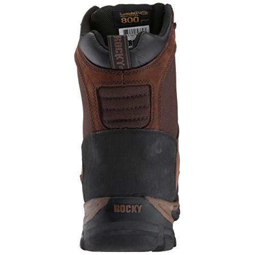 Rocky mens Fq0004753 Mid Calf Boot, Dark Brown, 9.5 Wide US