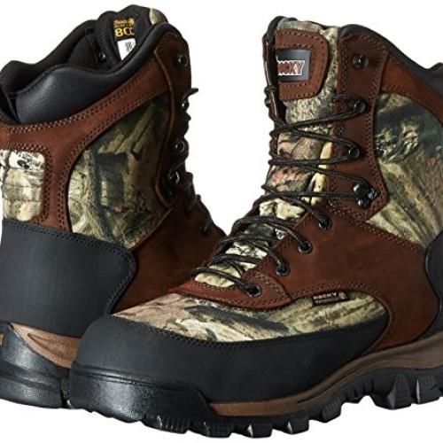 Rocky mens FQ0004755 Mid Calf Boot, Brown and Mossy Oak Break Up I...