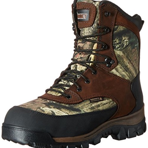 Rocky mens FQ0004755 Mid Calf Boot, Brown and Mossy Oak Break Up I...