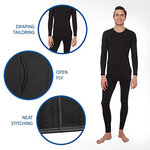 Rocky Thermal Underwear for Men Midweight Fleece Lined Thermals Me...