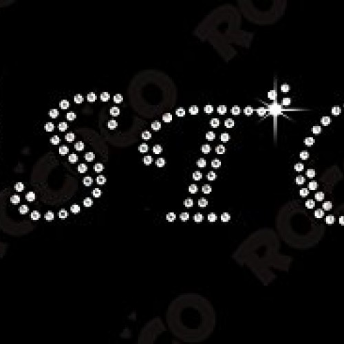 Custom Name Crystal Iron on Cursive Font Rhinestone Iron on hotfix...