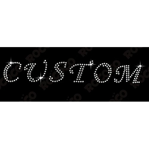 Custom Name Crystal Iron on Cursive Font Rhinestone Iron on hotfix...