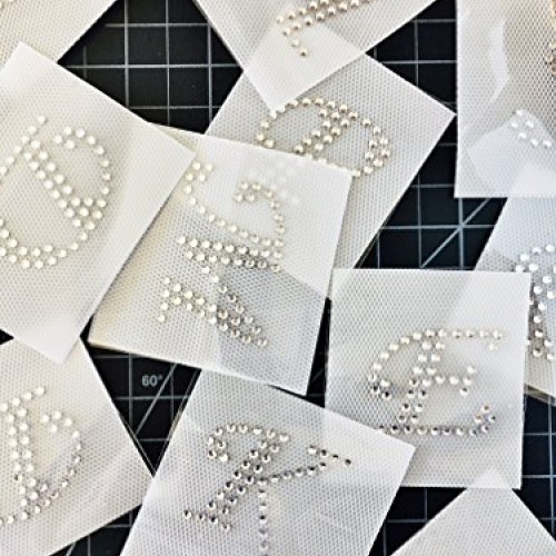 Custom Name Crystal Iron on Cursive Font Rhinestone Iron on hotfix...