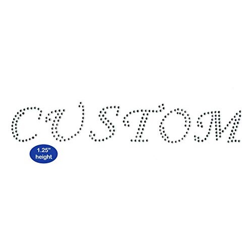 Custom Name Crystal Iron on Cursive Font Rhinestone Iron on hotfix...