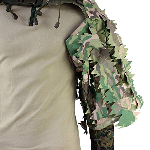 ROCOTACTICAL Sniper Ghillie Viper Hood with 3D Laser-Cut Leaves, T...