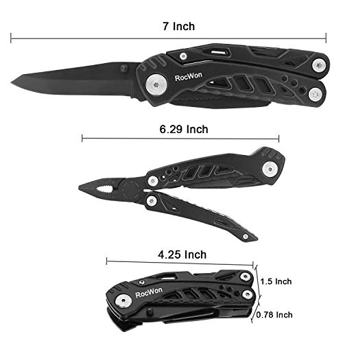 Gifts for Men and Boyfriend 11 in 1 Multitool RocWon Folding Pocke...