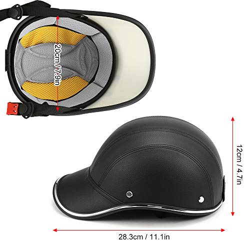 Roeam Bike Half Helmet Baseball Cap,ABS Leather Outdoor Sports Cyc...
