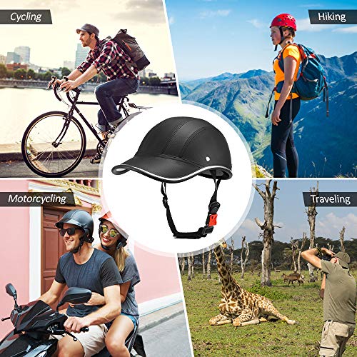 Roeam Bike Half Helmet Baseball Cap,ABS Leather Outdoor Sports Cyc...