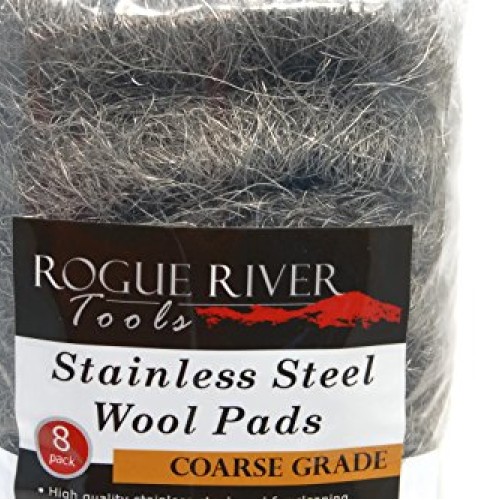 Stainless Steel Wool 8 Pad Pack Coarse Oil Free Manufacturing - ...