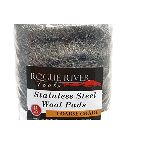 Stainless Steel Wool 8 Pad Pack Coarse Oil Free Manufacturing - ...
