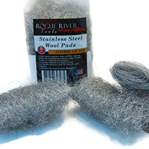 Stainless Steel Wool 8 Pad Pack Coarse Oil Free Manufacturing - ...