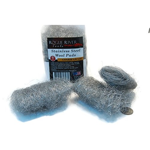 Stainless Steel Wool 8 Pad Pack Coarse Oil Free Manufacturing - ...