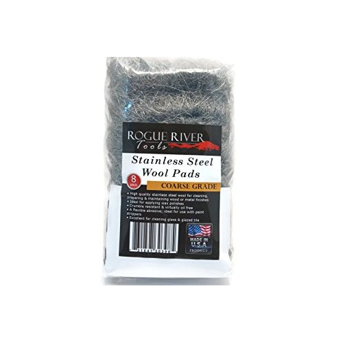 Stainless Steel Wool 8 Pad Pack Coarse Oil Free Manufacturing - ...