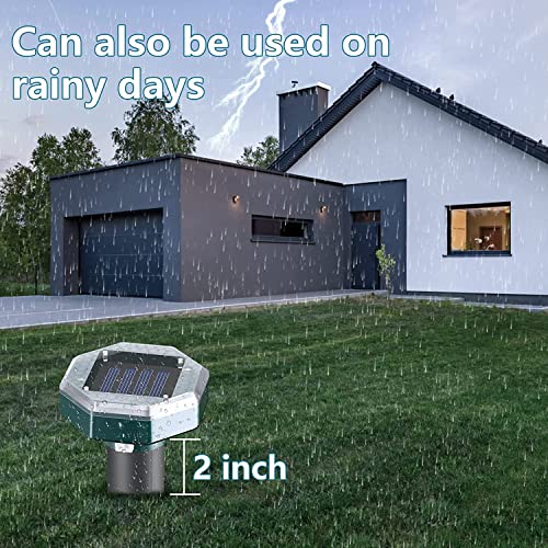 Mole Repellent Solar Powered 8 Pack - Ultrasonic Mole Repeller Vol...