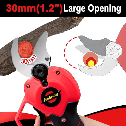 Rokrou 21V Electric Pruning Shears Cordless Tree Pruner Branch Cut...
