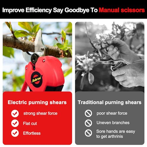 Rokrou 21V Electric Pruning Shears Cordless Tree Pruner Branch Cut...