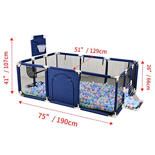 ROLENUNE Baby Playpen Portable Activity Center Play Yard Mat Infan...