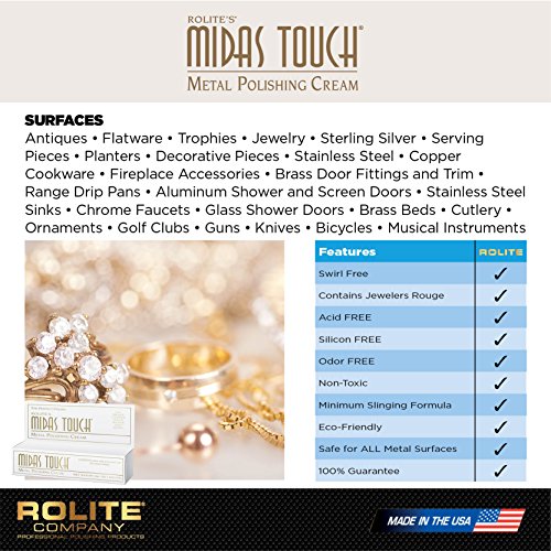 Midas Touch Metal Polishing Cream – 4.5oz, Cleaner & Polishing Rou...