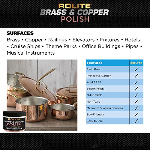 Rolite Brass & Copper Polish 4.5oz Instant Polishing & Tarnish R...