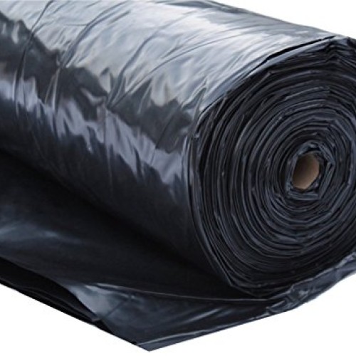 6 Mil Polyethylene Sheeting Roll 20’ x 100’ Black Plastic Sheeti...