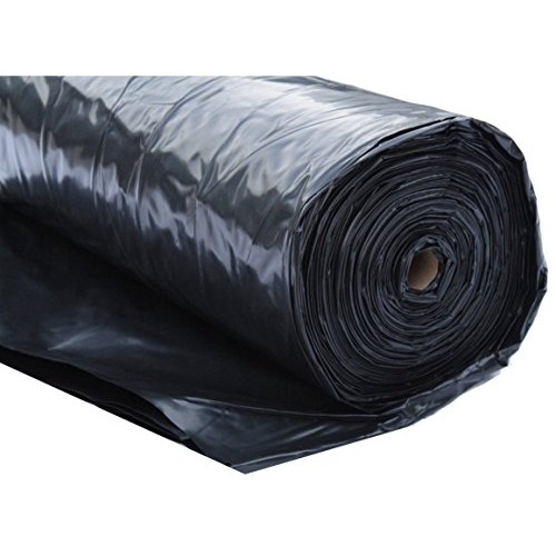 6 Mil Polyethylene Sheeting Roll 20’ x 100’ Black Plastic Sheeti...