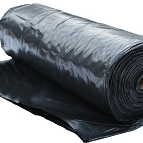 6 Mil Polyethylene Sheeting Roll 20’ x 100’ Black Plastic Sheeti...