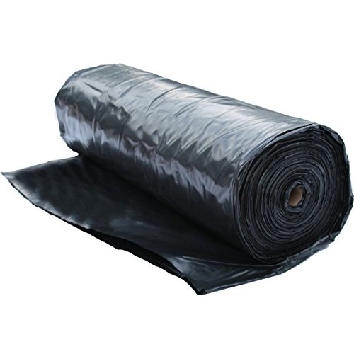 6 Mil Polyethylene Sheeting Roll 20’ x 100’ Black Plastic Sheeti...