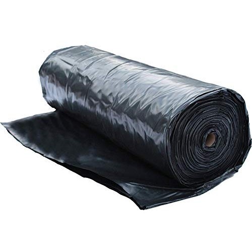 Pack of 4 Plastic Sheeting Roll 6 MIL 10x100 Black for Painting,...