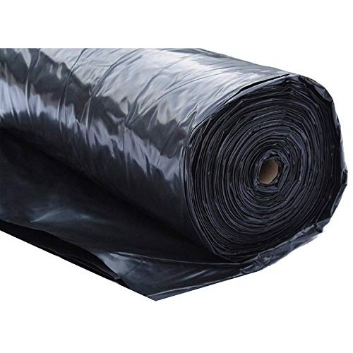 Plastic Sheeting Roll 6 MIL 10x100 Black for Painting, Plastic T...