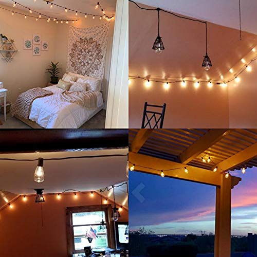 Romasaty 25FT ST35 Outdoor Patio Edison String Lights with 27Clear...