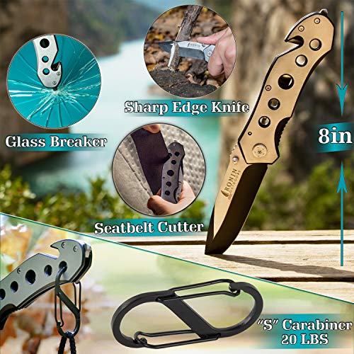 Survival Kit Tactical Camping Gear 14 in 1 Backpack Hiking Outdoor...