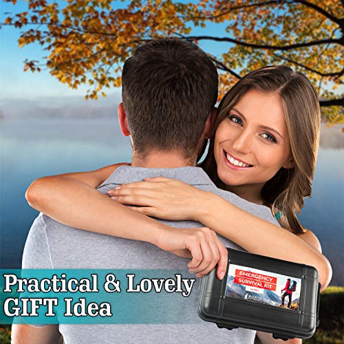 Survival Kit Tactical Camping Gear 14 in 1 Backpack Hiking Outdoor...