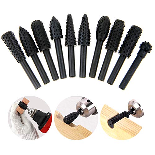 Woodworking Twist Drill Bits Wood Carving File Rasp Drill Bits 6.3...