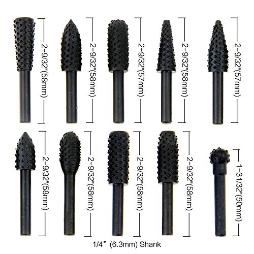 Woodworking Twist Drill Bits Wood Carving File Rasp Drill Bits 6.3...