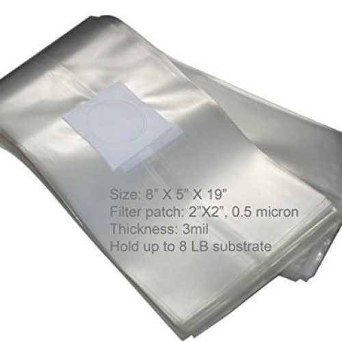 Root Mushroom Farm-Mushroom Growing Bags, 0.5 Micron Filter, 3 Mil...