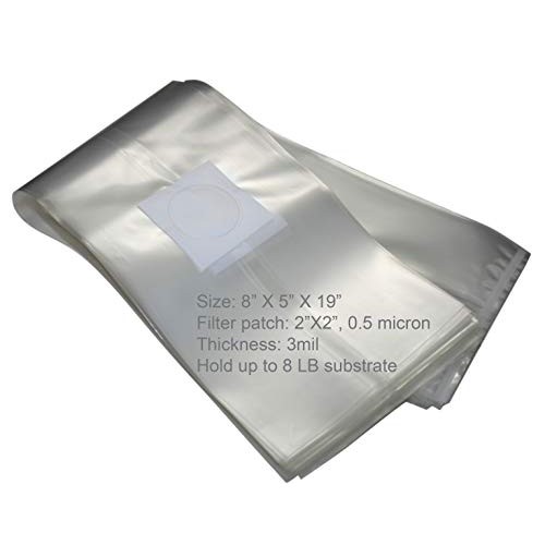 Root Mushroom Farm-Mushroom Growing Bags, 0.5 Micron Filter, 3 Mil...
