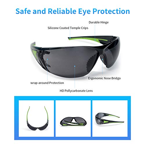 Ropipala, Safety Glasses For Work and Sports Scratch Resistant Wra...