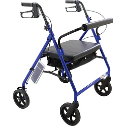 Roscoe Bariatric Rollator with Padded Seat Blue - Price per Each
