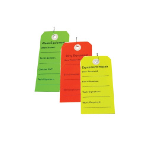 Roscoe Multipack Equipment Tags Clean, Dirty - Price per Case