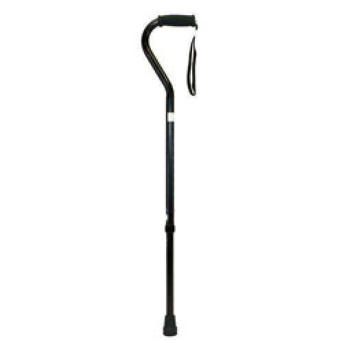 Roscoe Heavy Duty Offset Cane Black with Strap - Price per Each