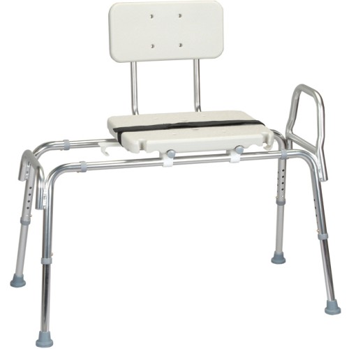 Roscoe Sliding Transfer Bench with Seat and Back - Price per Each