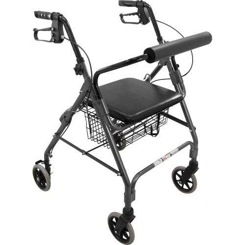 Roscoe Rollator with Padded Seat Granite Gray - Price per Each