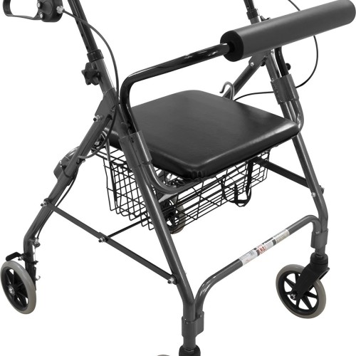 Roscoe Rollator with Padded Seat Granite Gray - Price per Each