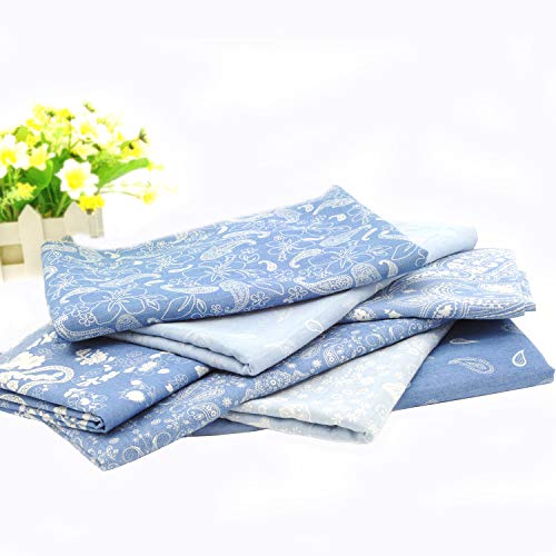 Fat Quarter Fabric Bundles Pre-Cut Checker Quilting Cotton Denim S...